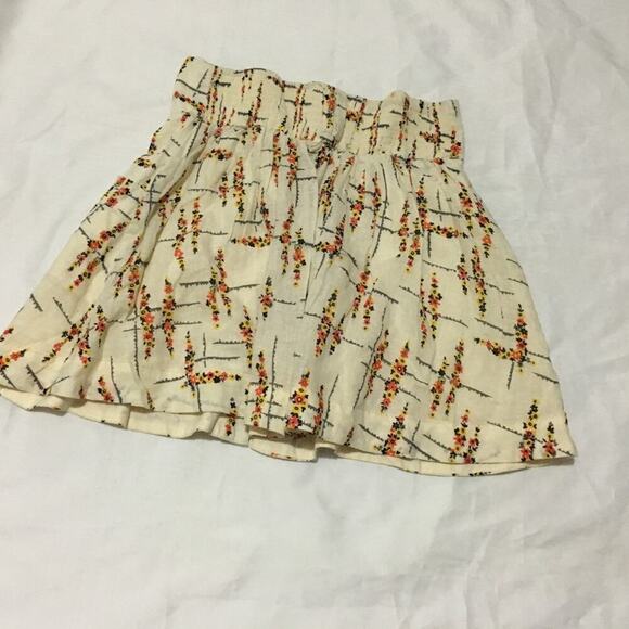 Free People Linen-cotton blend Flare Skirt Size Small Ivory Small New! - Picture 2 of 5